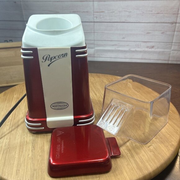 Hot Air Popcorn Maker Machine Mini Popper Nostalgia 50's Style Red & White - Picture 4 of 6